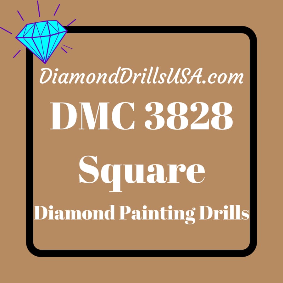 DMC 3828 SQUARE 5D Diamond Painting Drills Beads DMC 3828 