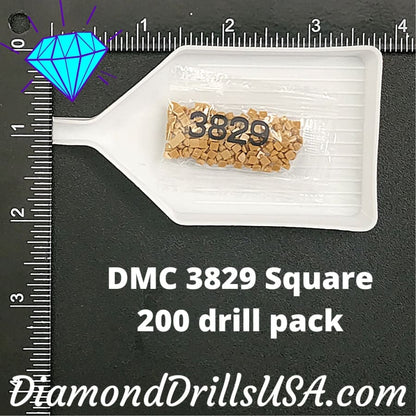 DMC 3829 SQUARE 5D Diamond Painting Drills Beads DMC 3829 