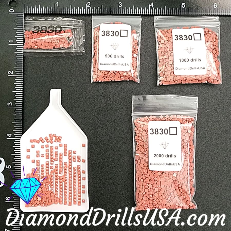 DMC 3830 SQUARE 5D Diamond Painting Drills Beads DMC 3830 