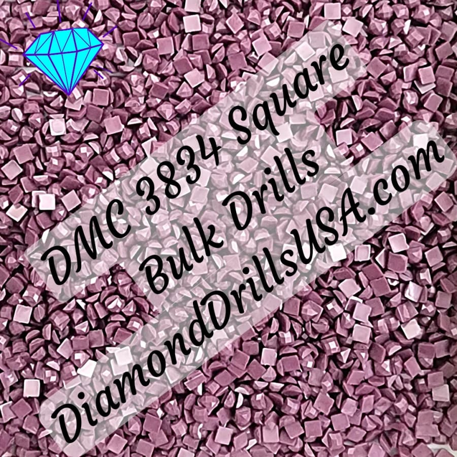 DiamondDrillsUSA - DMC 3834 SQUARE 5D Diamond Painting Drills Beads DMC  3834 Dark Grape