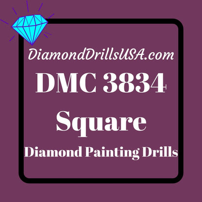 DMC 3834 SQUARE 5D Diamond Painting Drills Beads DMC 3834 