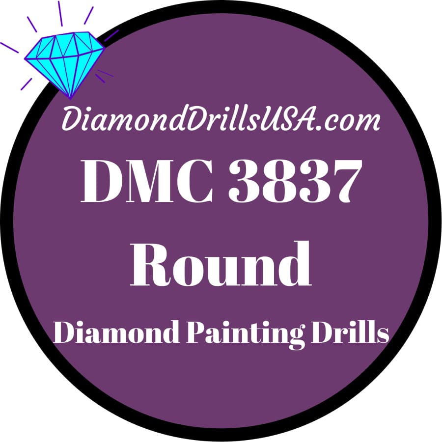 DMC 3837 ROUND 5D Diamond Painting Drills Beads DMC 3837 