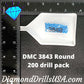 DMC 3843 ROUND 5D Diamond Painting Drills Beads DMC 3843 