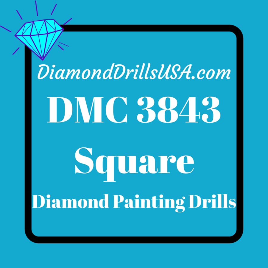 DMC 3843 SQUARE 5D Diamond Painting Drills Beads DMC 3843 