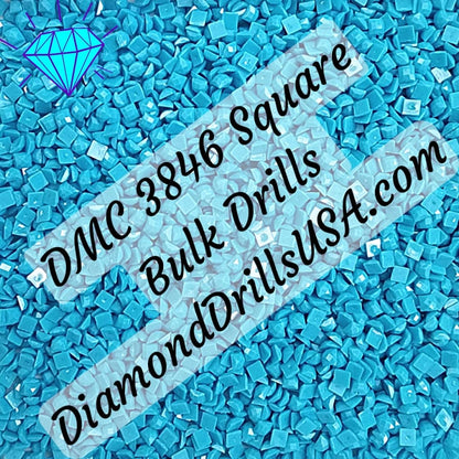 DMC 3846 SQUARE 5D Diamond Painting Drills Beads DMC 3846 
