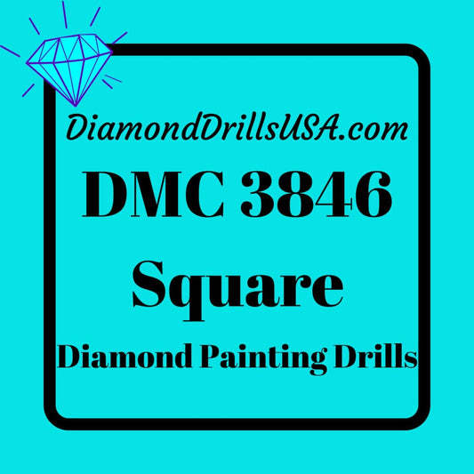 DMC 3846 SQUARE 5D Diamond Painting Drills Beads DMC 3846 