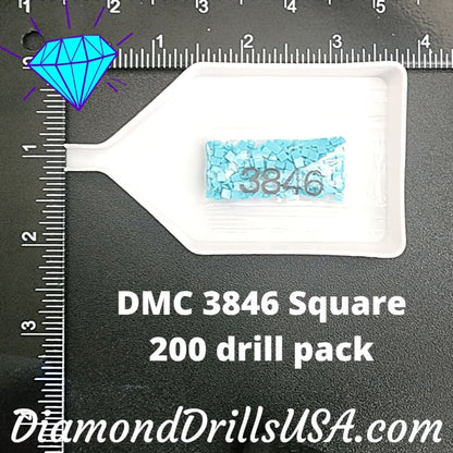 DMC 3846 SQUARE 5D Diamond Painting Drills Beads DMC 3846 