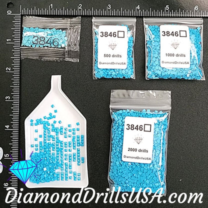 DMC 3846 SQUARE 5D Diamond Painting Drills Beads DMC 3846 