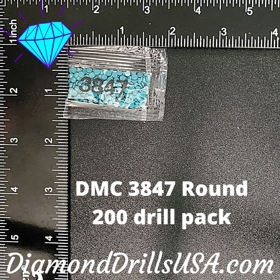 DMC 3847 ROUND 5D Diamond Painting Drills Beads DMC 3847 