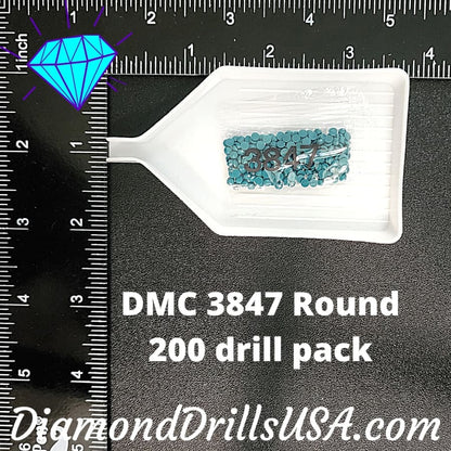 DMC 3847 ROUND 5D Diamond Painting Drills Beads DMC 3847 