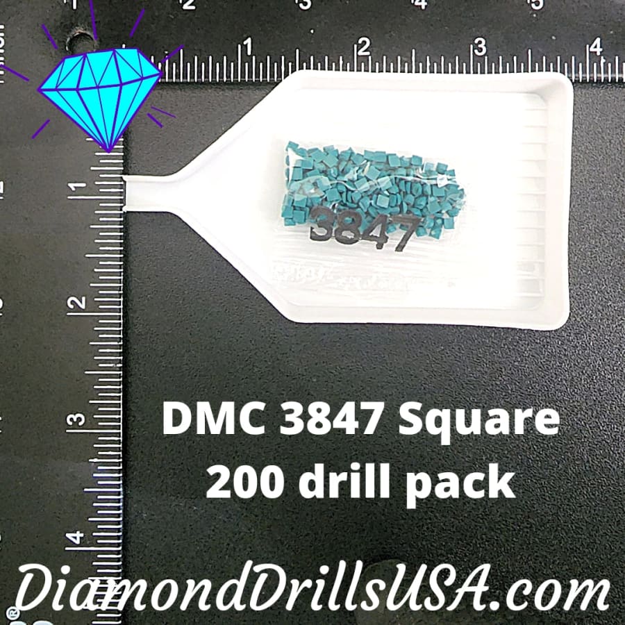 DMC 3847 SQUARE 5D Diamond Painting Drills Beads DMC 3847 