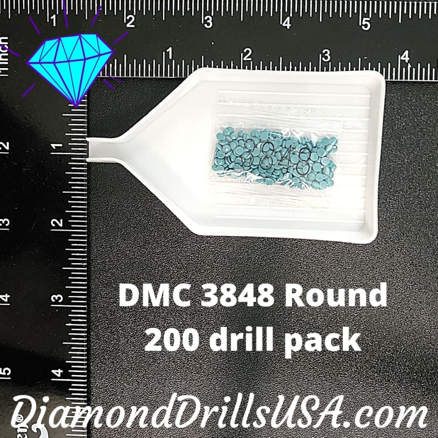 DMC 3848 ROUND 5D Diamond Painting Drills Beads DMC 3848 