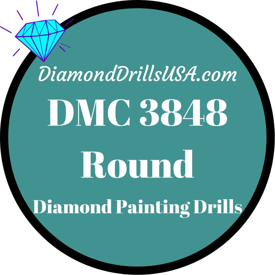 DMC 3848 ROUND 5D Diamond Painting Drills Beads DMC 3848 