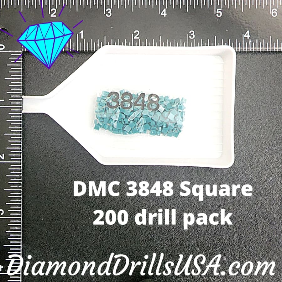 DMC 3848 SQUARE 5D Diamond Painting Drills Beads DMC 3848 