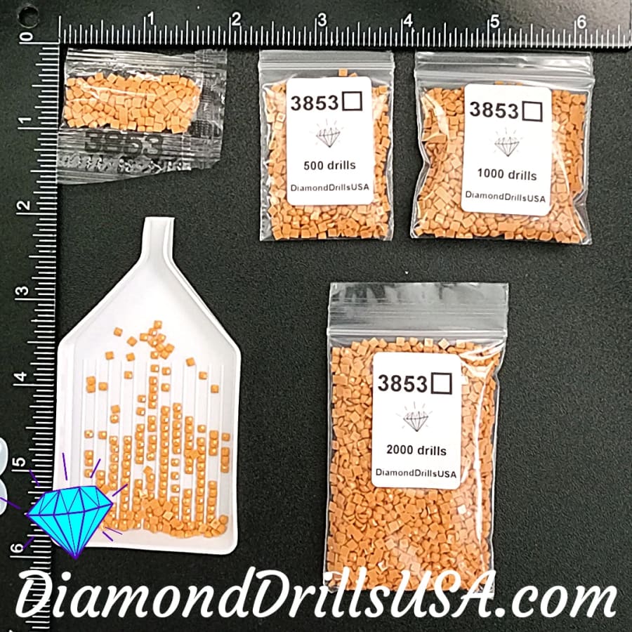 DMC 3853 SQUARE 5D Diamond Painting Drills Beads DMC 3853 