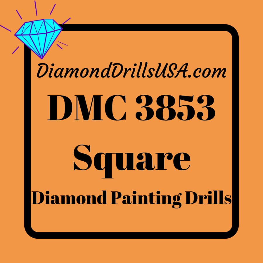 DMC 3853 SQUARE 5D Diamond Painting Drills Beads DMC 3853 