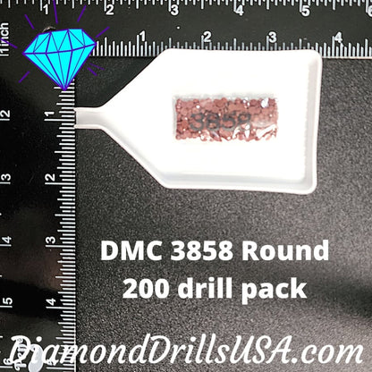 DMC 3858 ROUND 5D Diamond Painting Drills Beads DMC 3858 