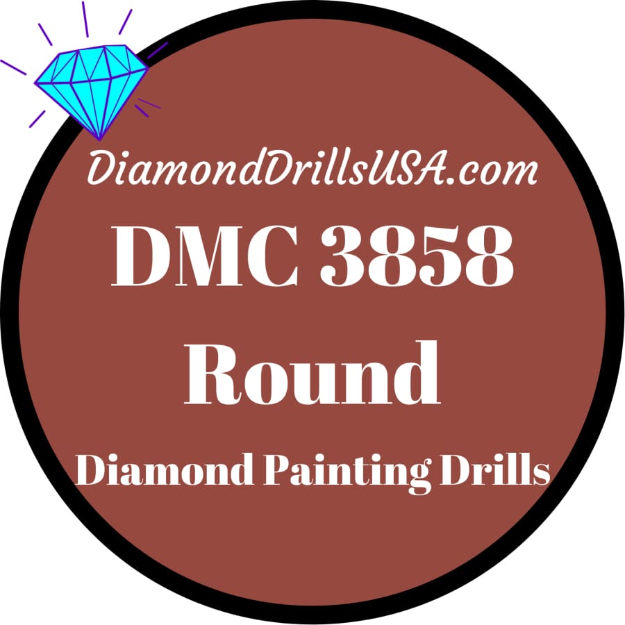 DMC 3858 ROUND 5D Diamond Painting Drills Beads DMC 3858 