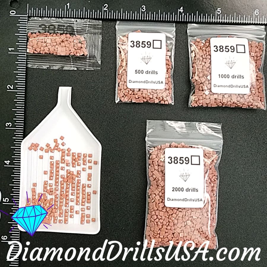 DMC 3859 SQUARE 5D Diamond Painting Drills Beads DMC 3859 