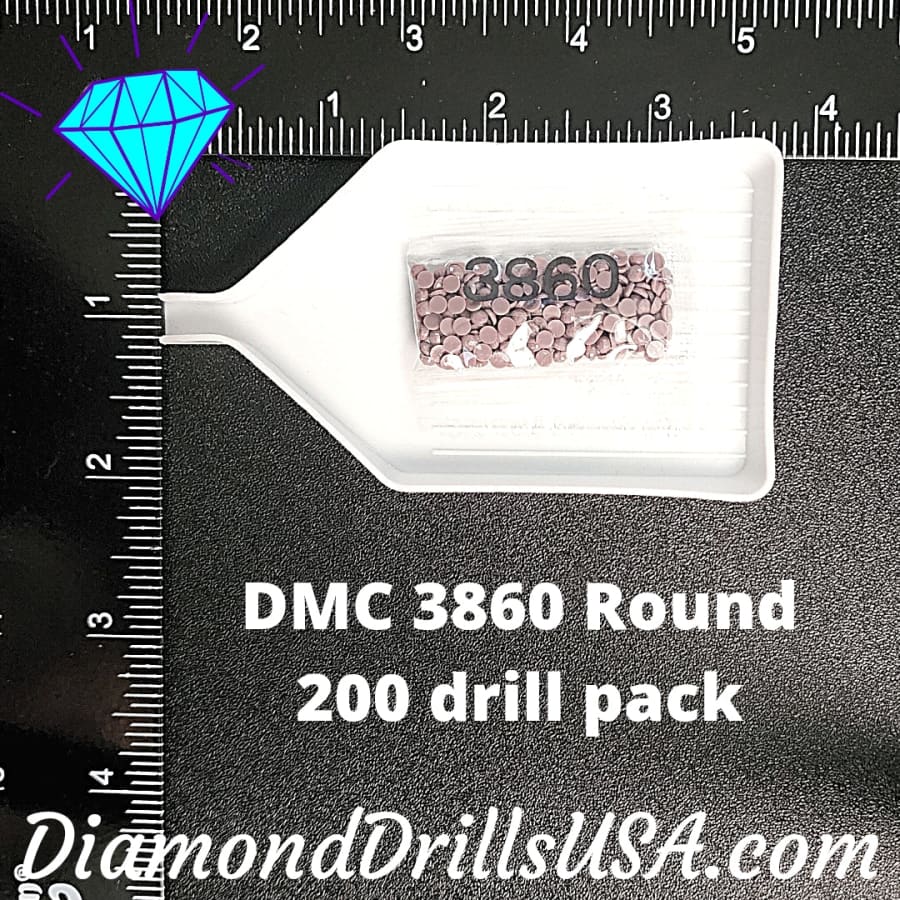DMC 3860 ROUND 5D Diamond Painting Drills Beads DMC 3860 
