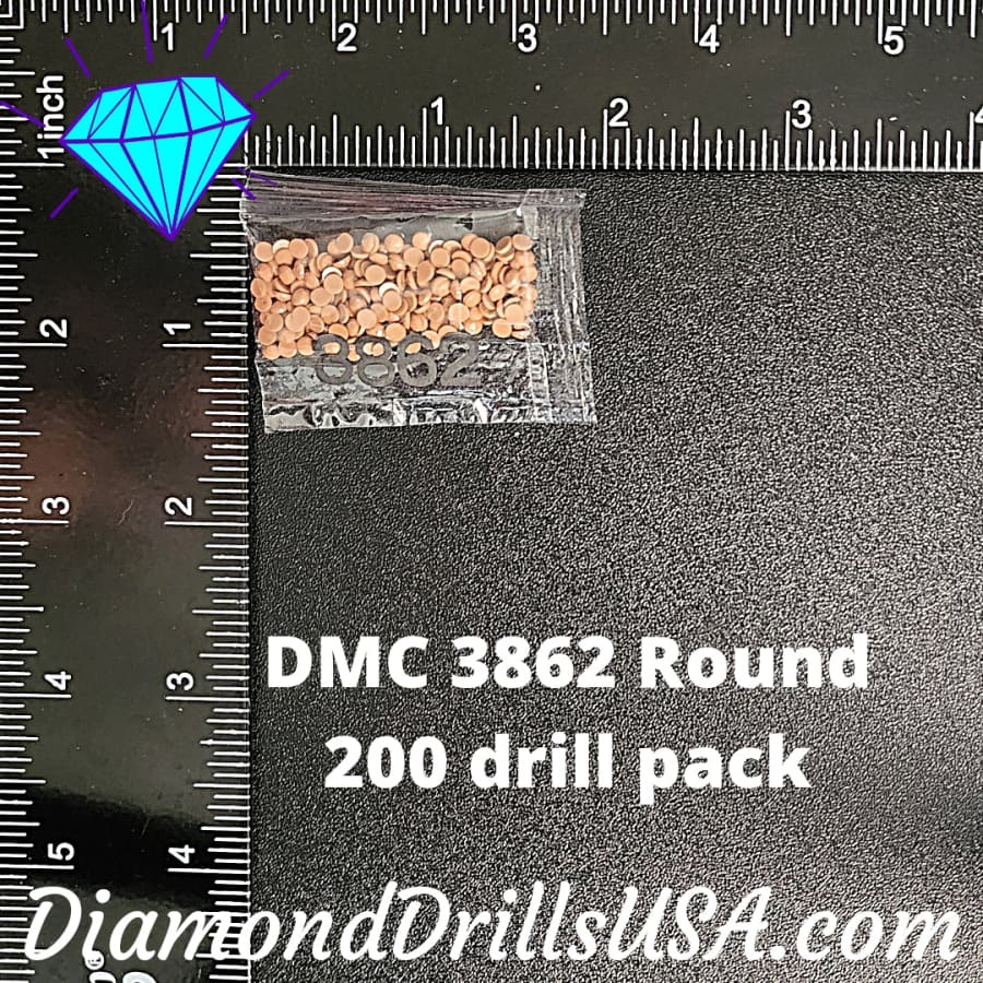 DMC 3862 ROUND 5D Diamond Painting Drills Beads DMC 3862 