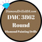 DMC 3862 ROUND 5D Diamond Painting Drills Beads DMC 3862 