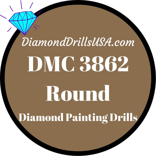 DMC 3862 ROUND 5D Diamond Painting Drills Beads DMC 3862 