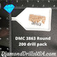 DMC 3863 ROUND 5D Diamond Painting Drills Beads DMC 3863 