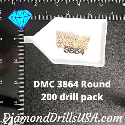 DMC 3864 ROUND 5D Diamond Painting Drills Beads DMC 3864 