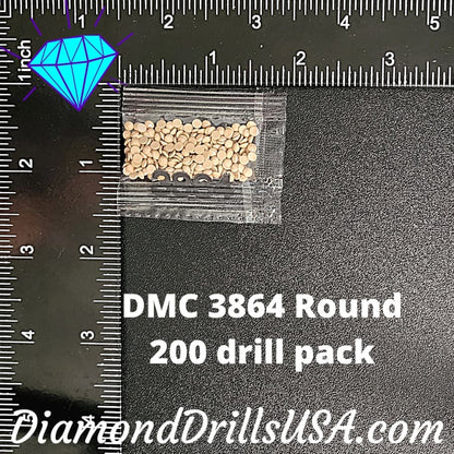 DMC 3864 ROUND 5D Diamond Painting Drills Beads DMC 3864 