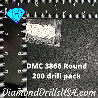 DMC 3866 ROUND 5D Diamond Painting Drills Beads DMC 3866 