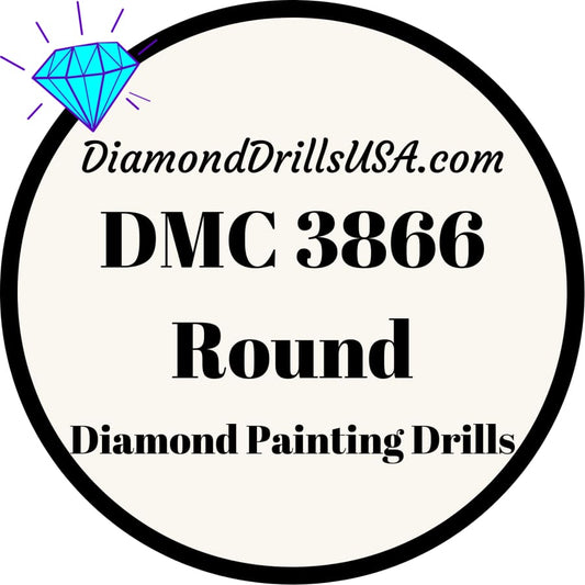 DMC 3866 ROUND 5D Diamond Painting Drills Beads DMC 3866 