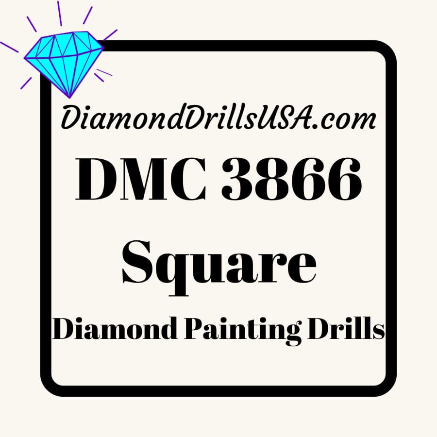 DMC 3866 SQUARE 5D Diamond Painting Drills Beads DMC 3866 