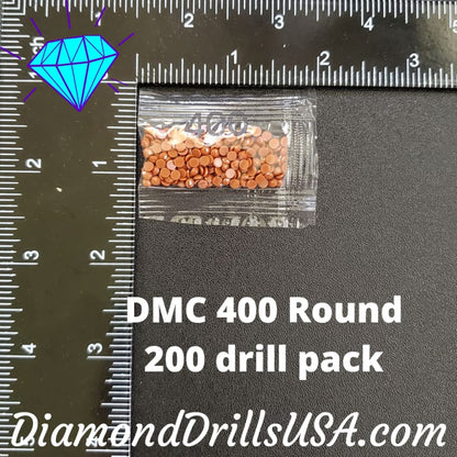 DMC 400 ROUND Diamond Painting Drills Beads DMC 400 Dark 