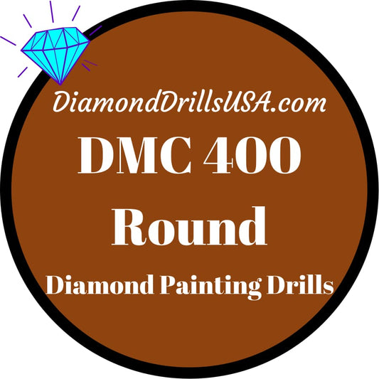 DMC 400 ROUND Diamond Painting Drills Beads DMC 400 Dark 
