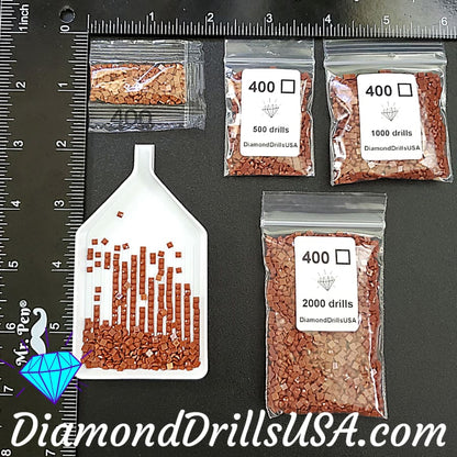 DMC 400 SQUARE Diamond Painting Drills Beads DMC 400 Dark 