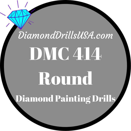 DMC 414 ROUND 5D Diamond Painting Drills Beads DMC 414 Dark 