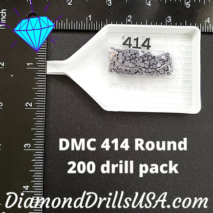 DMC 414 ROUND 5D Diamond Painting Drills Beads DMC 414 Dark 