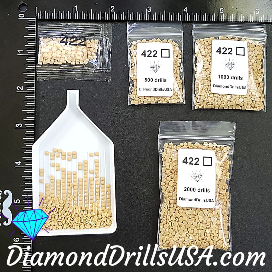 DMC 422 SQUARE 5D Diamond Painting Drills Beads 422 Light 