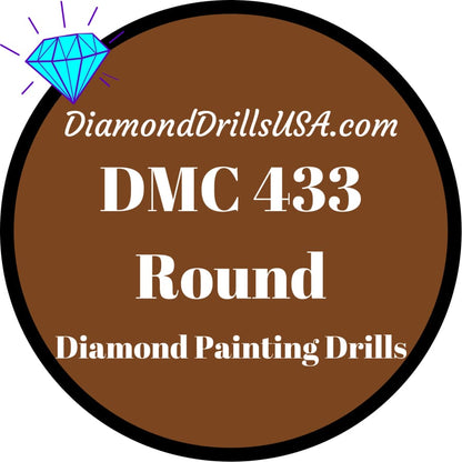 DMC 433 ROUND 5D Diamond Painting Drills Beads 433 Medium 