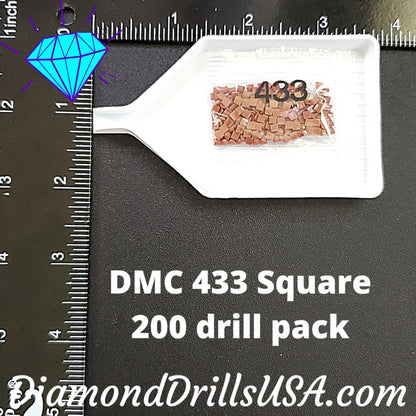 DMC 433 SQUARE 5D Diamond Painting Drills Beads 433 Medium 