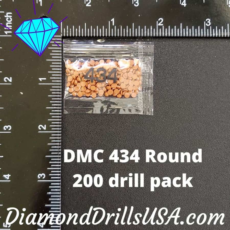 DMC 434 ROUND 5D Diamond Painting Drills Beads DMC 434 Light