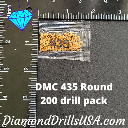 DMC 435 ROUND Diamond Painting Drills Beads 435 Very Light 