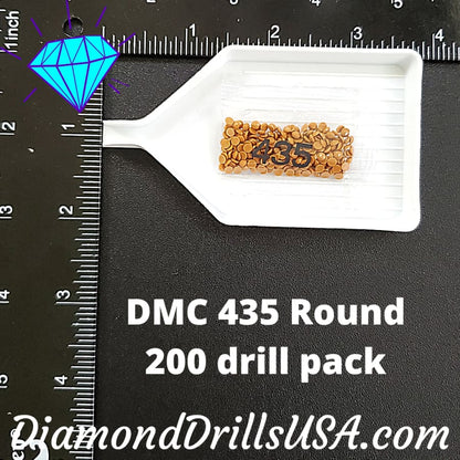 DMC 435 ROUND Diamond Painting Drills Beads 435 Very Light 