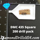 DMC 435 SQUARE Diamond Painting Drills Beads 435 Very Light 