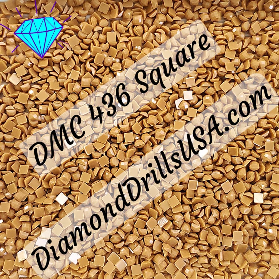 DMC 436 SQUARE 5D Diamond Painting Drills Beads DMC 436 Tan 