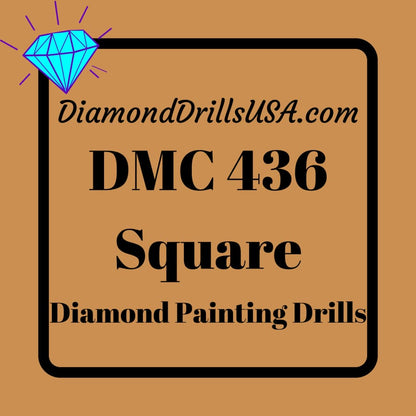 DMC 436 SQUARE 5D Diamond Painting Drills Beads DMC 436 Tan 