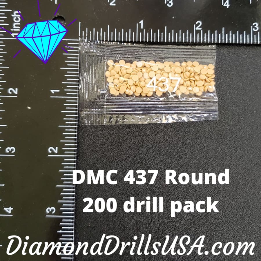 DMC 437 ROUND 5D Diamond Painting Drills Beads DMC 437 Light
