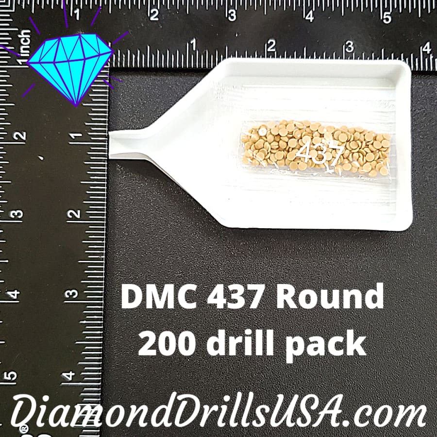 DMC 437 ROUND 5D Diamond Painting Drills Beads DMC 437 Light