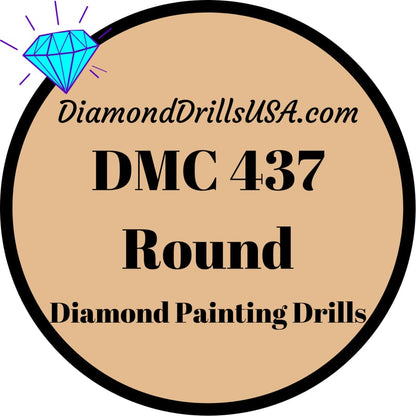 DMC 437 ROUND 5D Diamond Painting Drills Beads DMC 437 Light